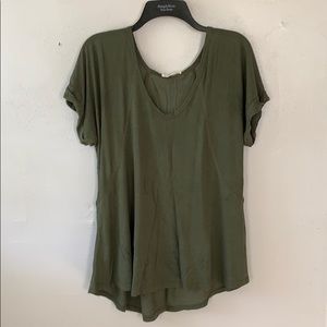 Green over-sized blouse
